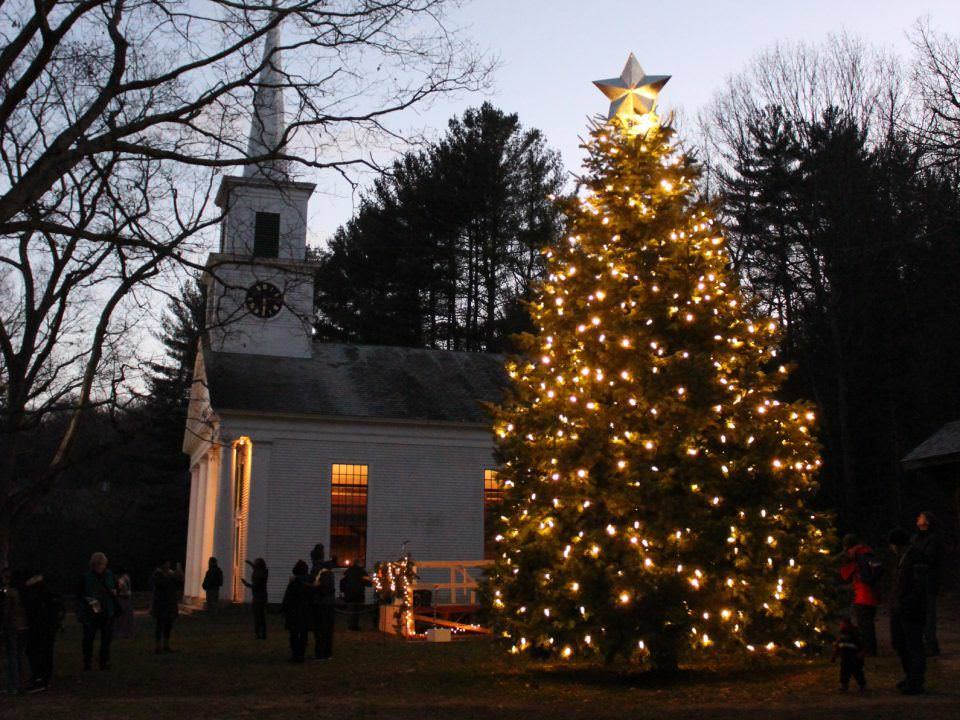 The Christmas Tree outside the Center Meetingouse