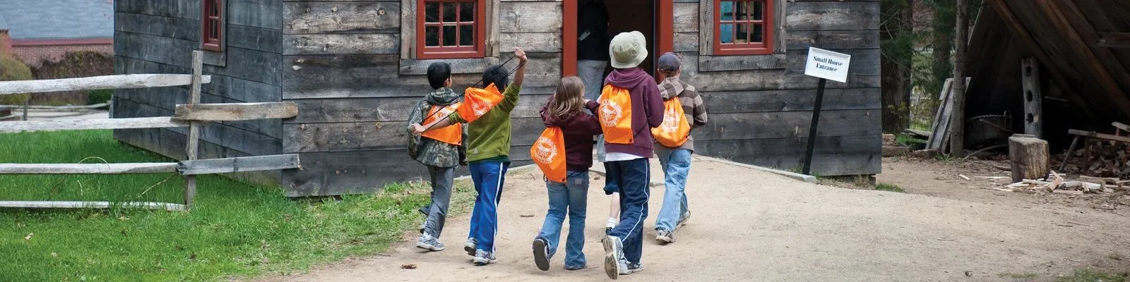 Kids on a field trip to Old Sturbridge Village