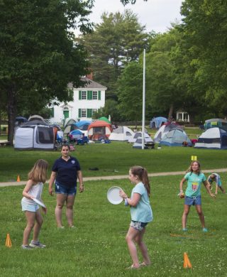 Girl Scouts Playing games at the Great Scout Camp Out