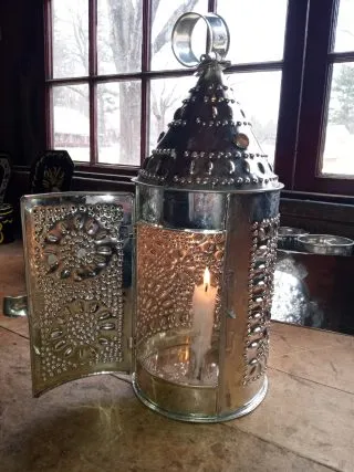 punched tin lantern