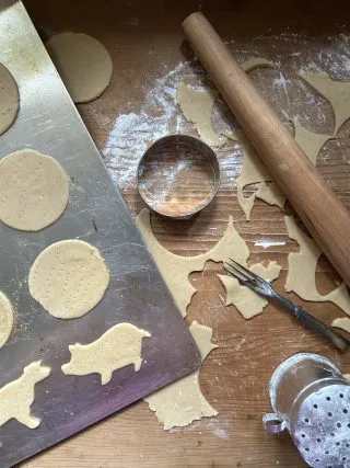 Cookie dough and molds